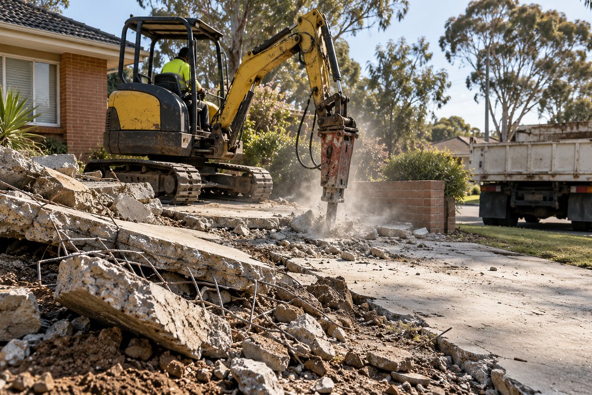 Illustrative photo for Concrete removal and driveway replacement